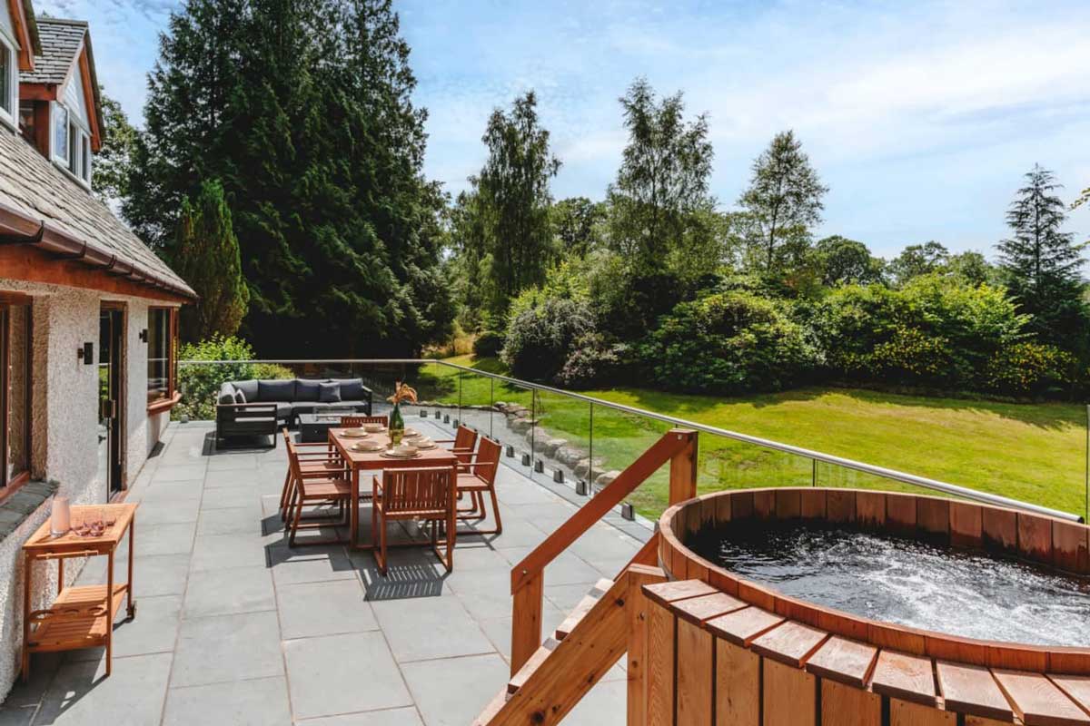 Laik terrace and garden view