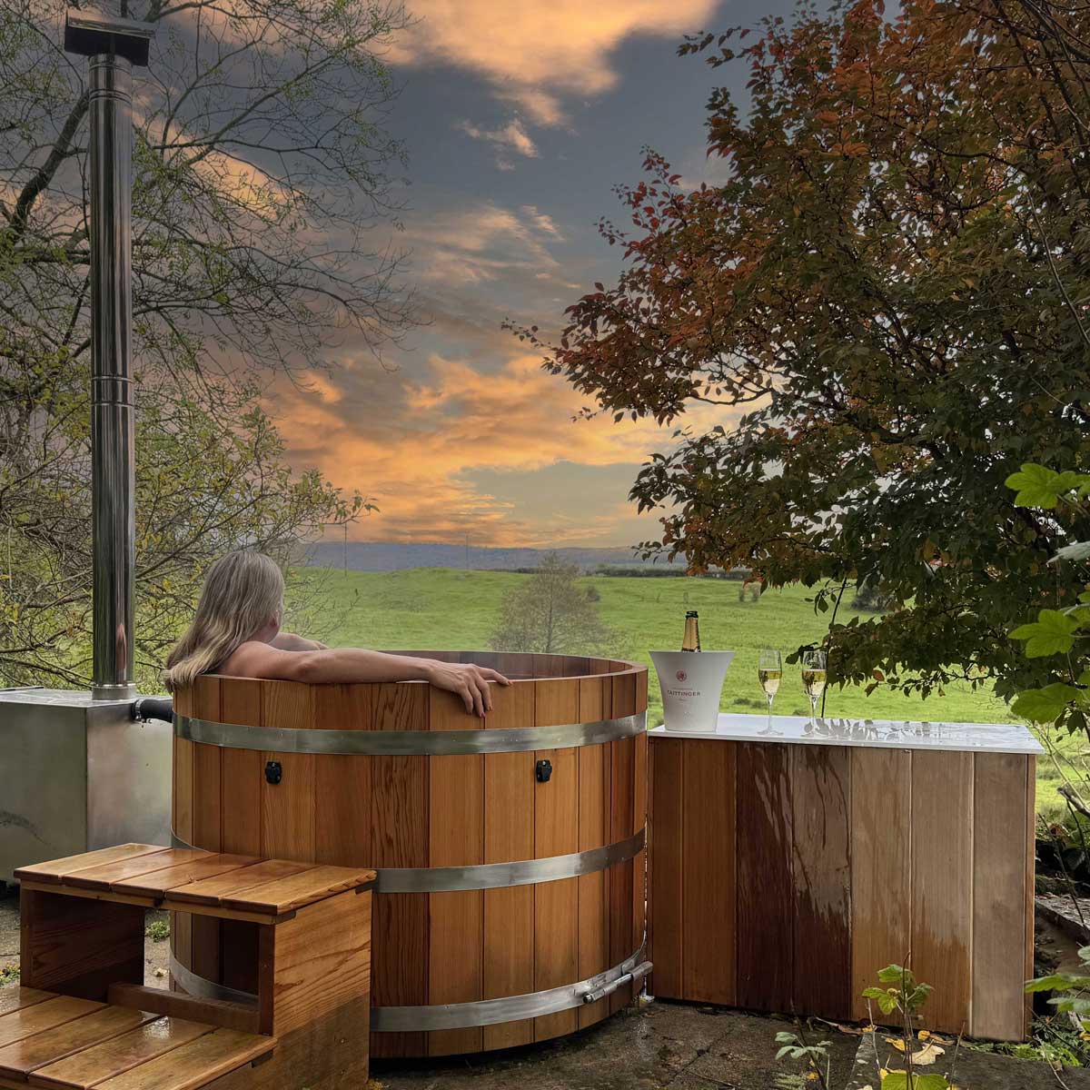 Ofuro cedar wood hot tub